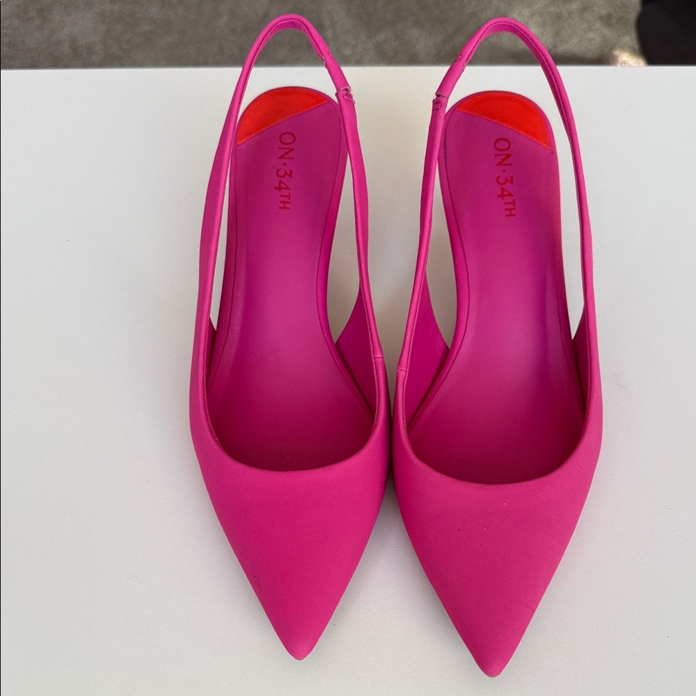 ON 34TH Fuchsia Slingback Heels